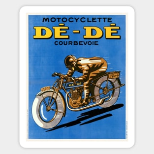 Motocyclette De-De France Vintage Poster 1927 Sticker